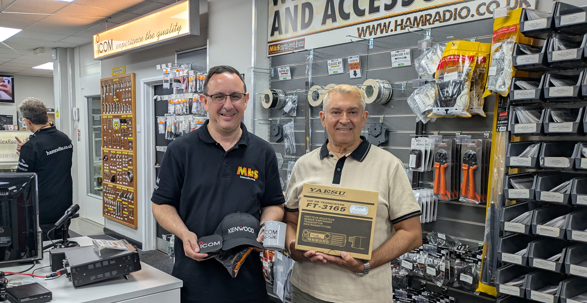Tony at Martin Lynch & Sons generous dontaion of raffle prizes for the 2025 McMichael Radio Rally