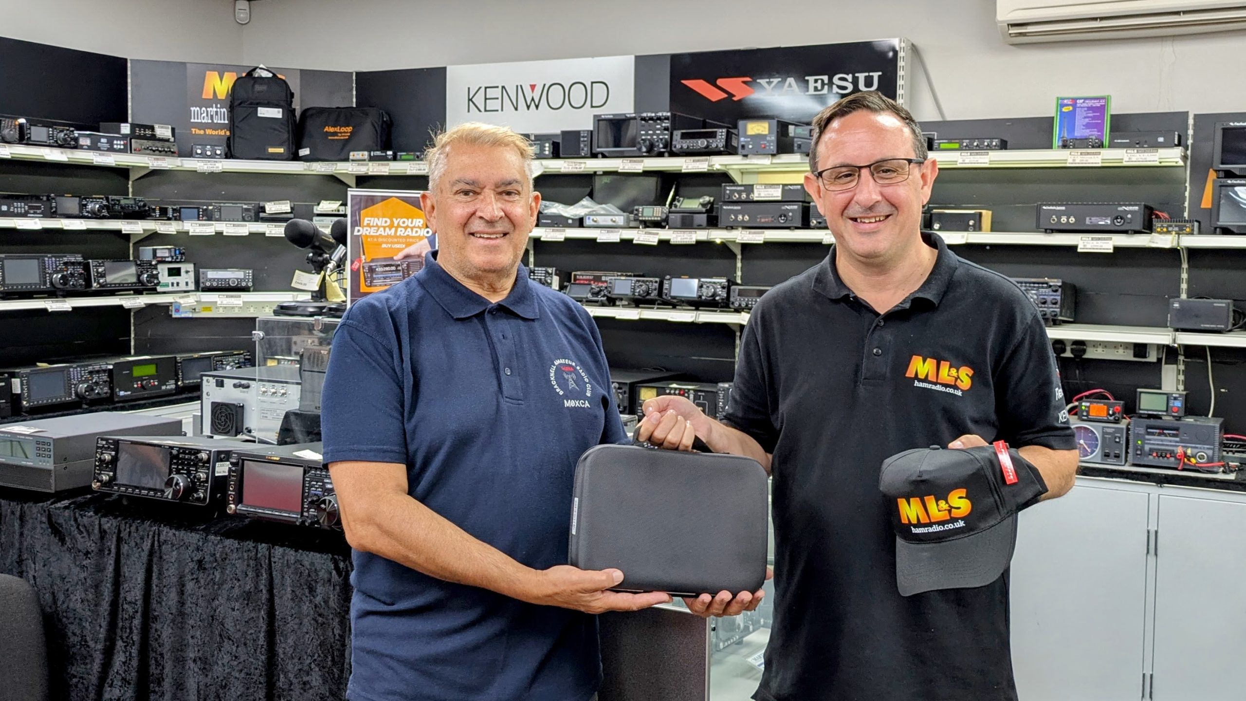 Tony at ML&S presenting MMR with a generous Raffle Prize donation.